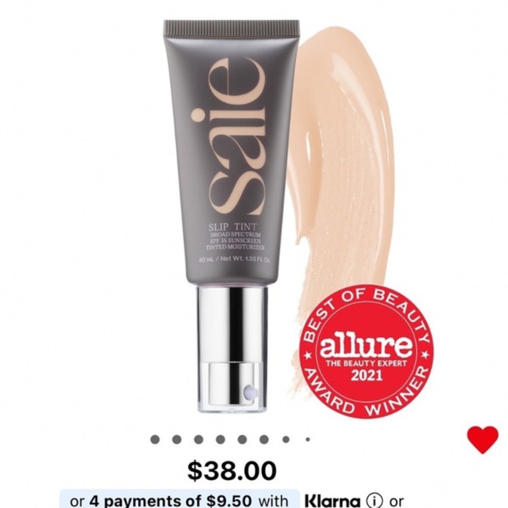 Saie Lightweight Tinted Moisturizer With Zinc SPF 35 Shade 3 Light To Medium NWT